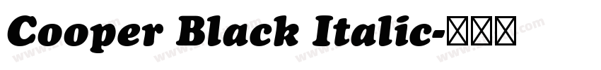 Cooper Black Italic字体转换